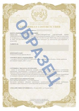 Образец Сертификат СТО 01.064.00220722.2-2020 Ярославль Сертификат СТО 01.064.00220722.2-2020 